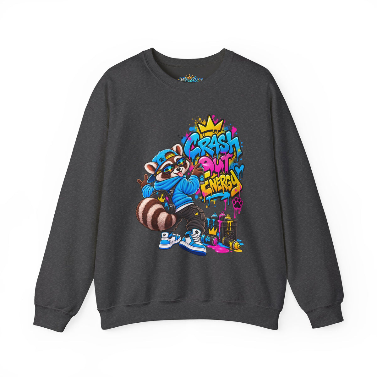 Crash Out Energy Crewneck Sweatshirt — Urban Raccoon Streetwear