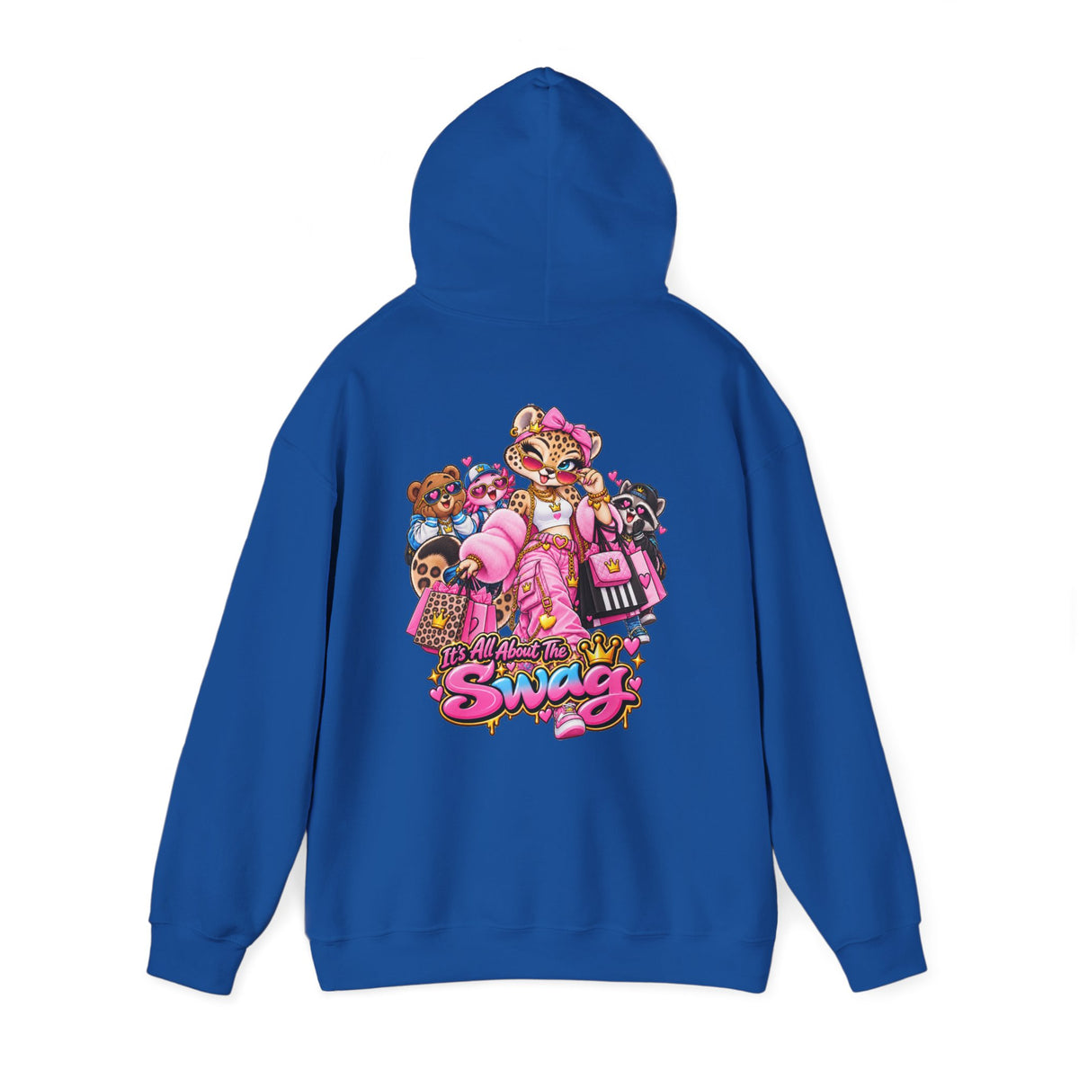 Pink Leopard Swag Hoodie — Cute Kawaii Animal Graphic Pullover