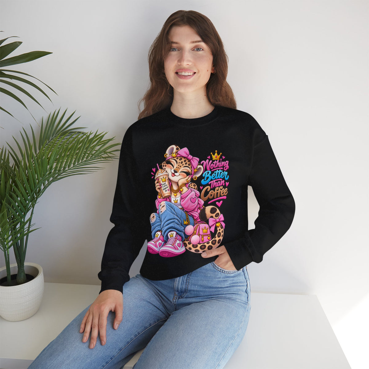 Cute Kawaii Leopard - Graphic Sweatshirt