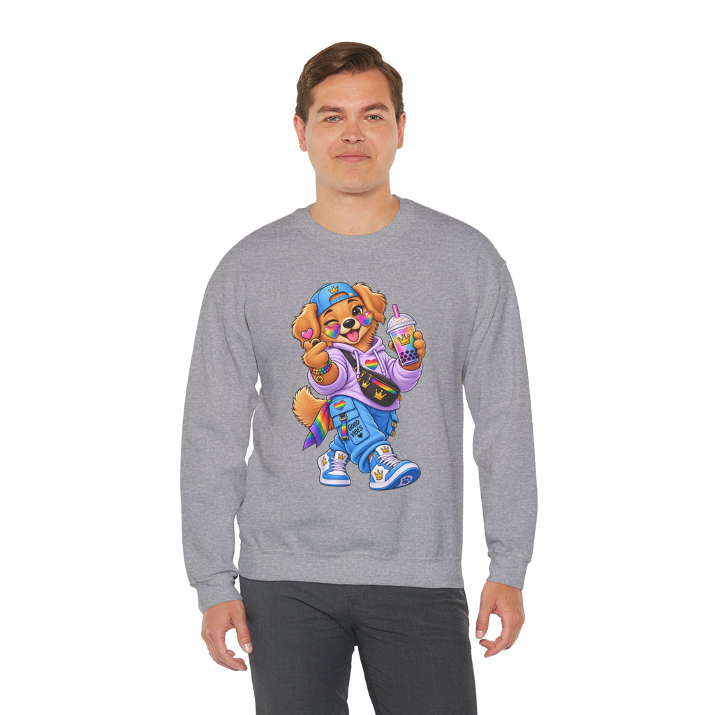 Cute Big Personality Hip-Hop Dog Crewneck Sweatshirt