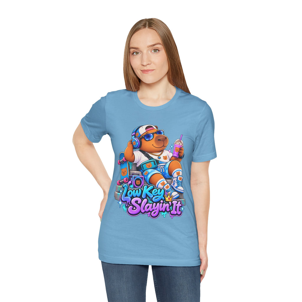 Low Key Slayin' It Capybara T-Shirt