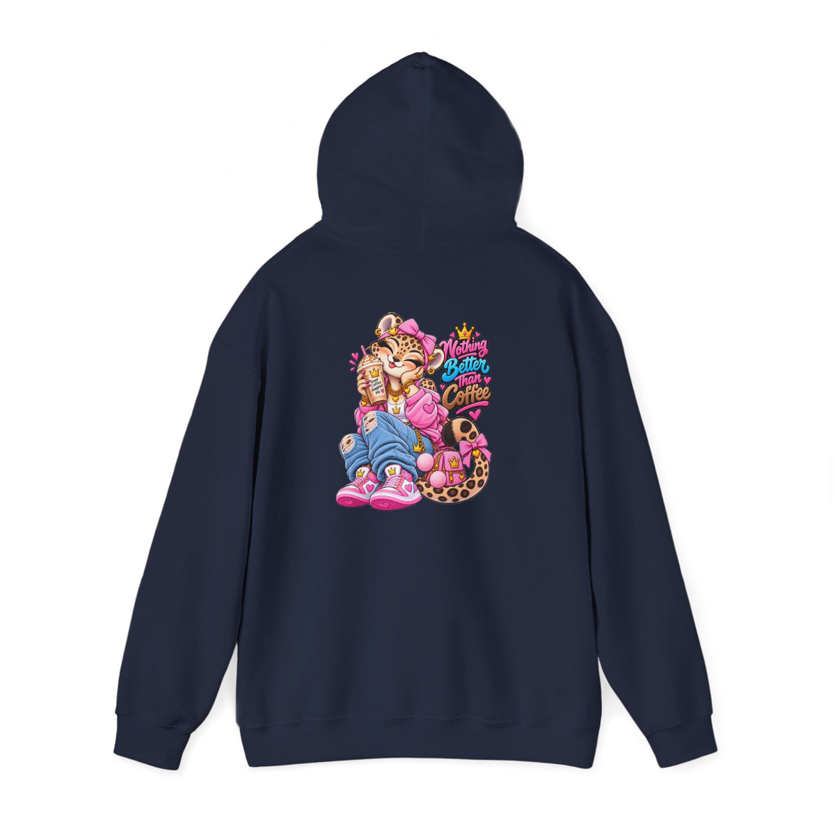 Lara Leopard Coffee Graphic Hoodie