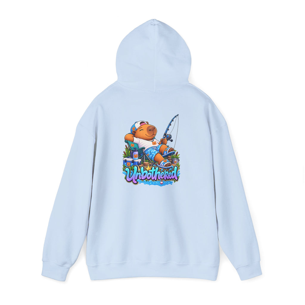 Relaxing Unbothered Capybara Hoodie – Chill Vibes Graphic Sweatshirt