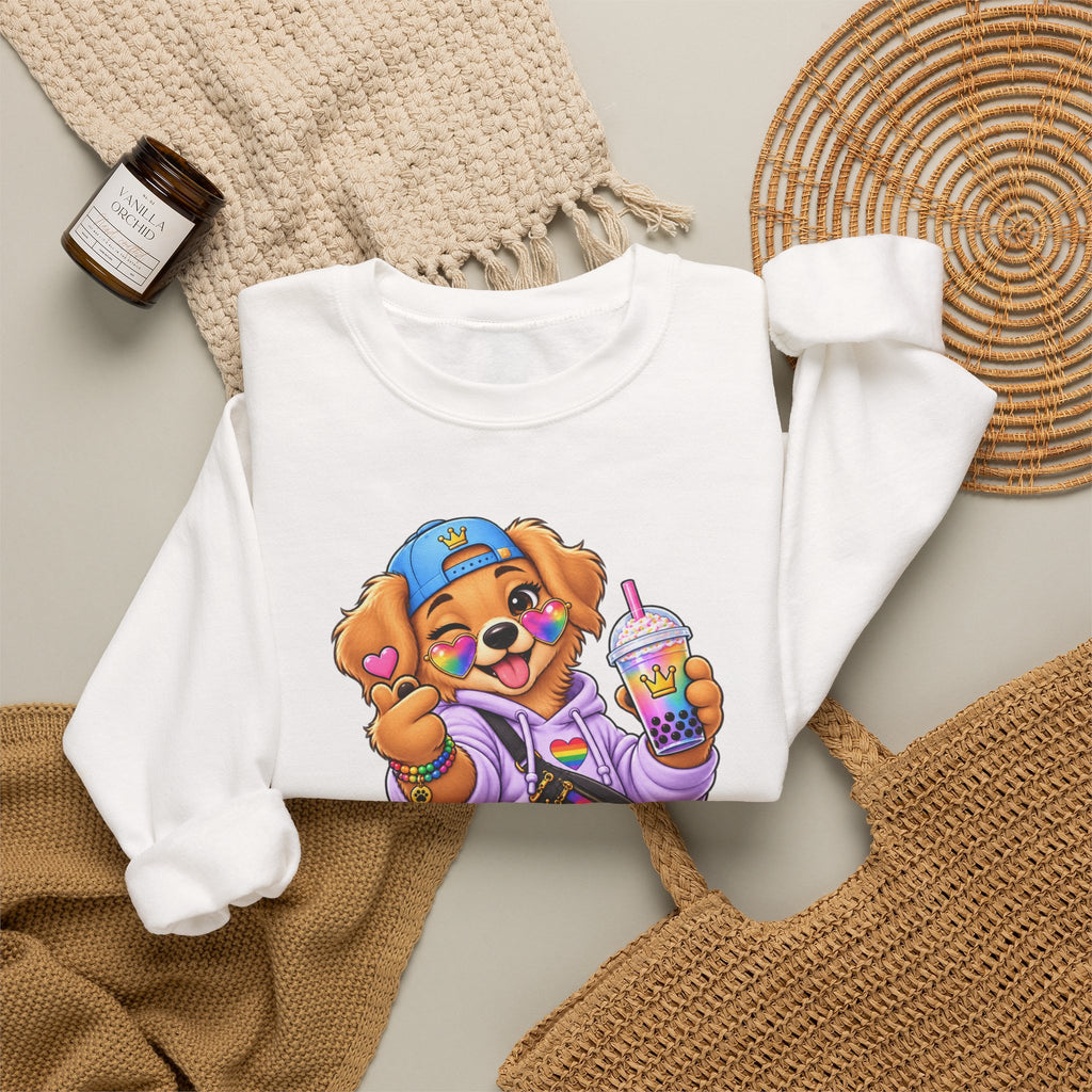 Cute Big Personality Hip-Hop Dog Crewneck Sweatshirt