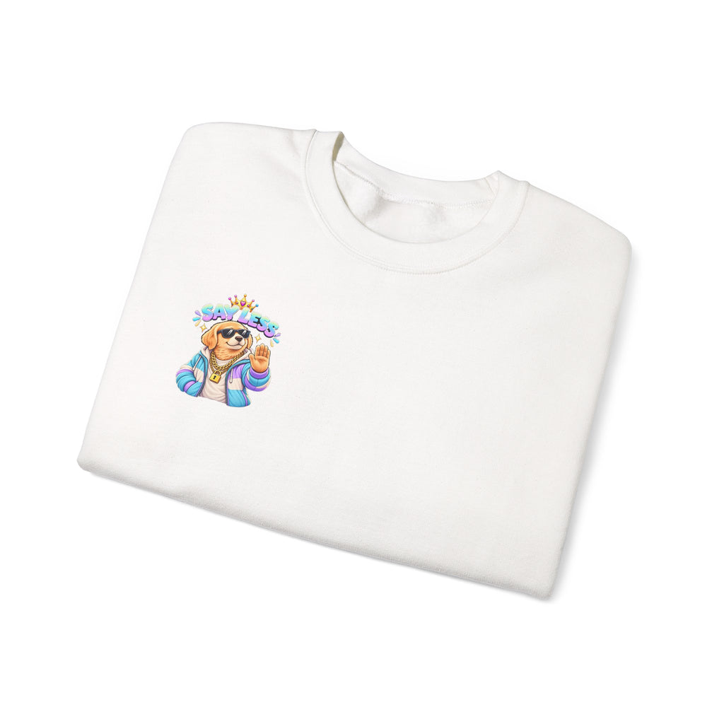 Crewneck Sweatshirt - Colorful Girl with Flower Crown Graphic