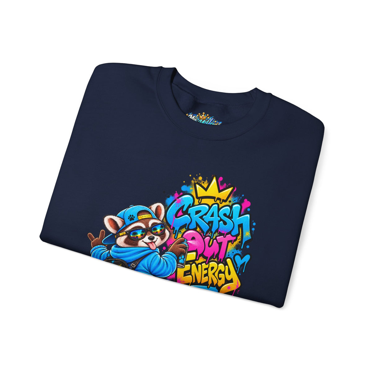 Crash Out Energy Crewneck Sweatshirt — Urban Raccoon Streetwear