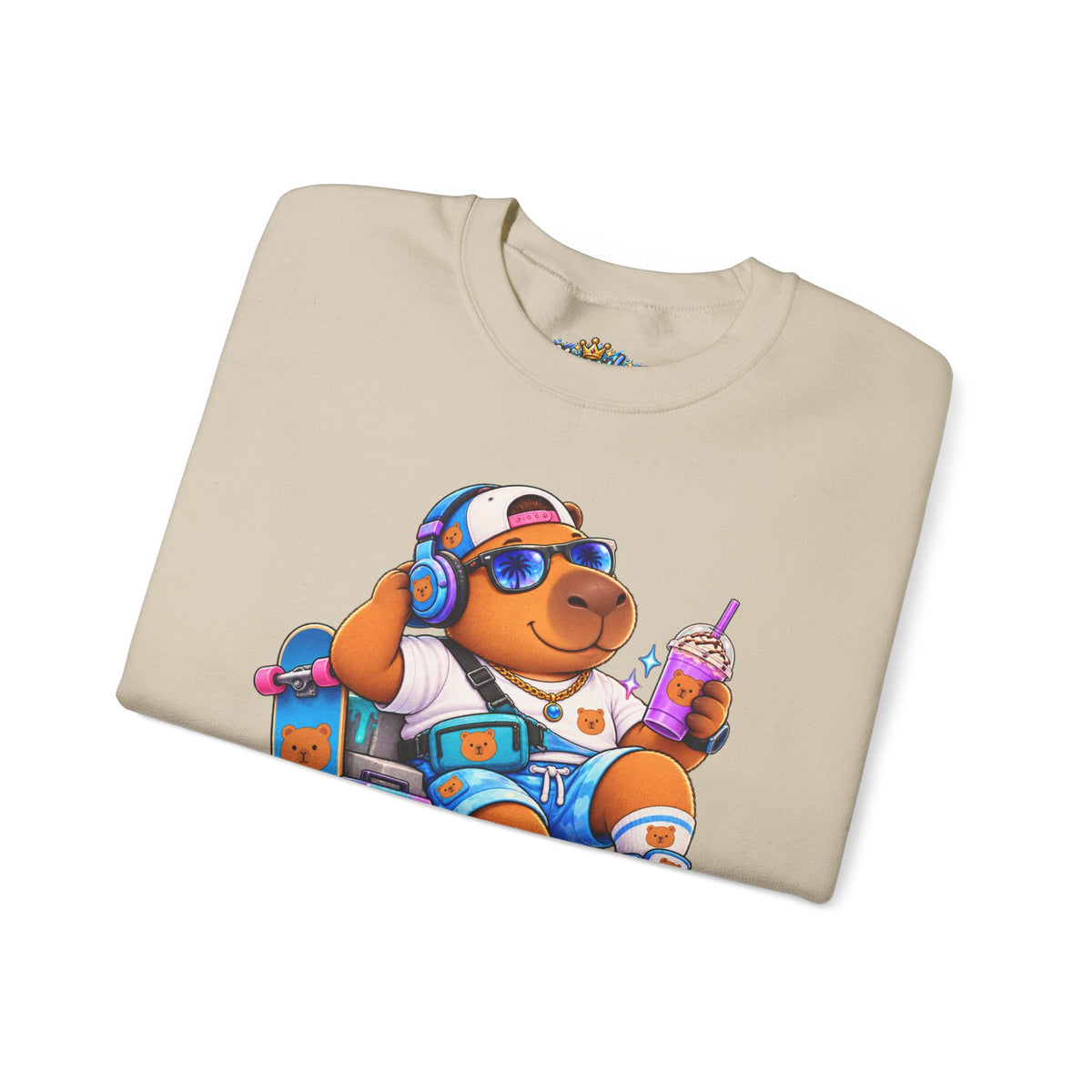 Sonny Capybara Graphic Sweatshirt — "Low Key Slayin' It"
