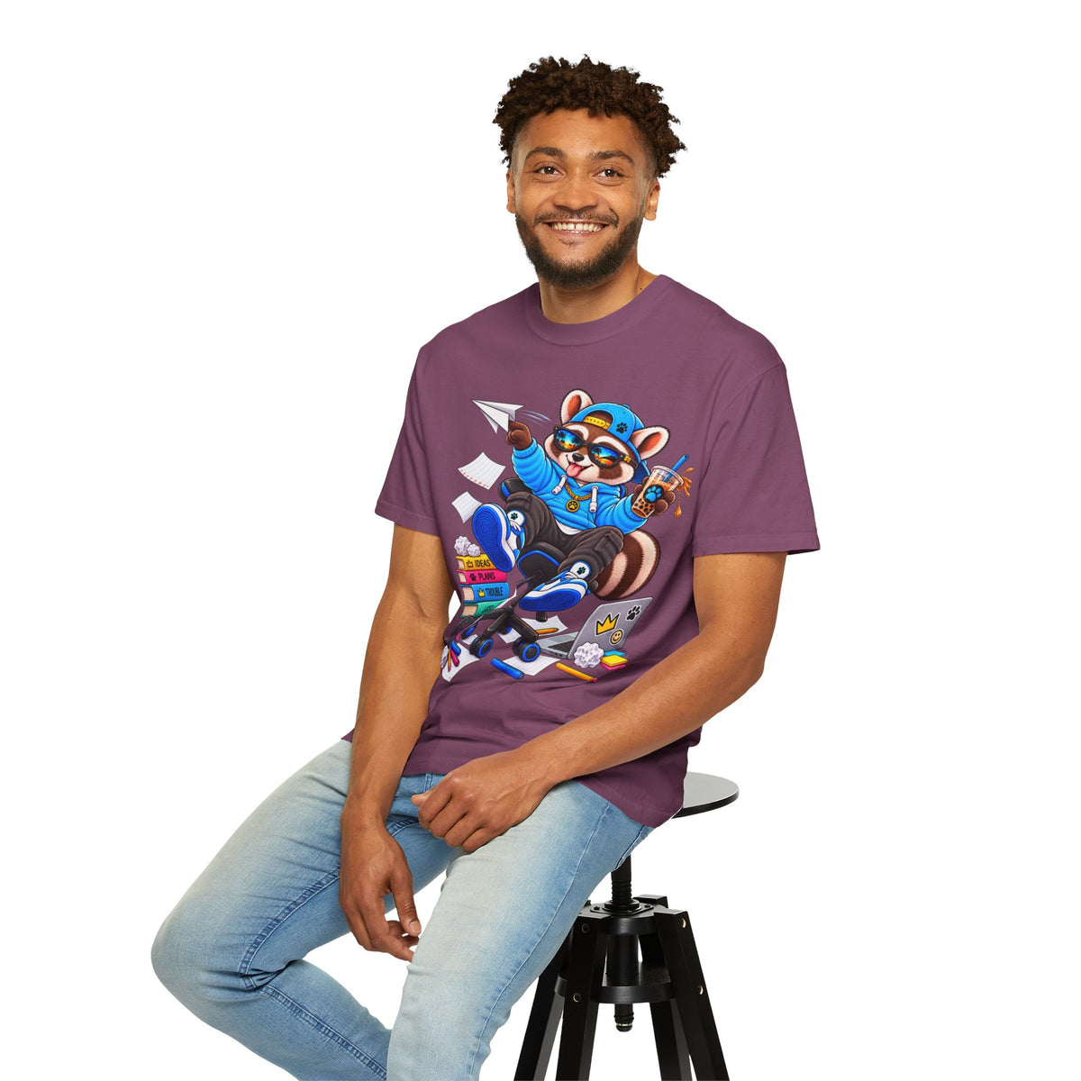 Mischievous Remy Raccoon Graphic T-Shirt