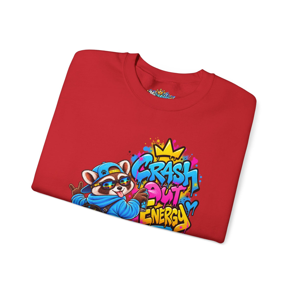 Crash Out Energy Crewneck Sweatshirt — Urban Raccoon Streetwear