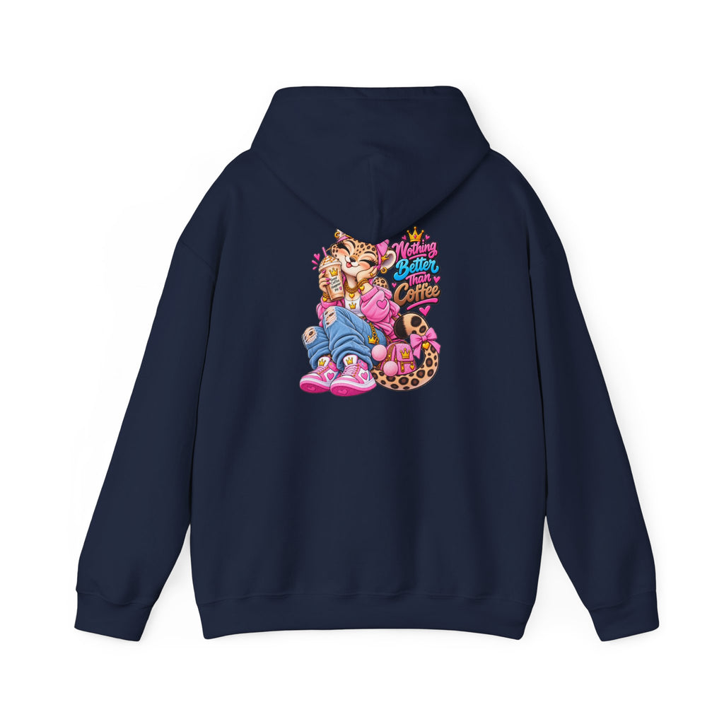 Lara Leopard Coffee Graphic Hoodie
