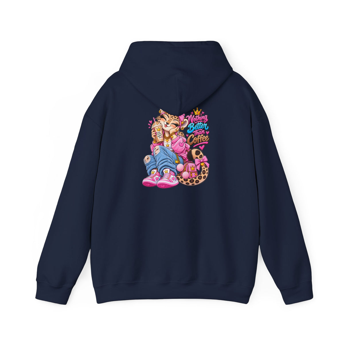 Lara Leopard Coffee Graphic Hoodie
