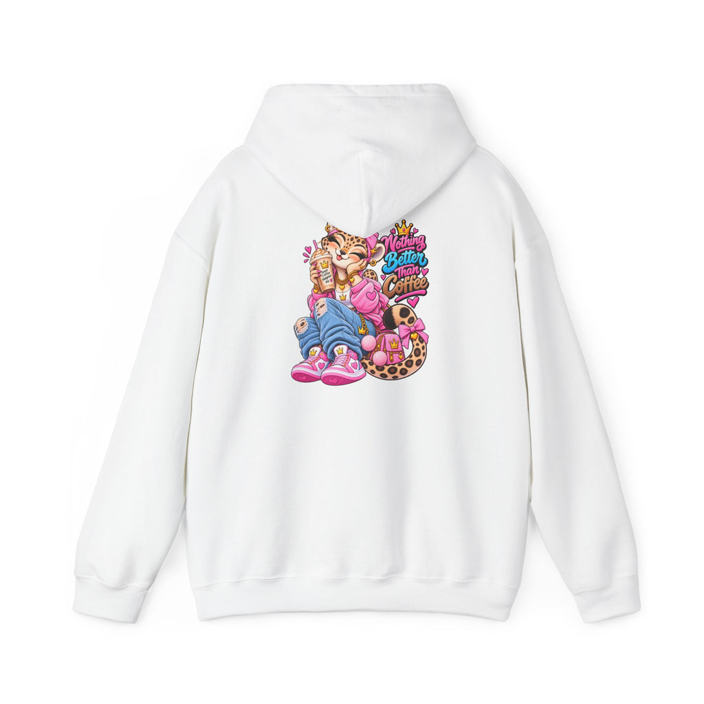 Lara Leopard Coffee Graphic Hoodie