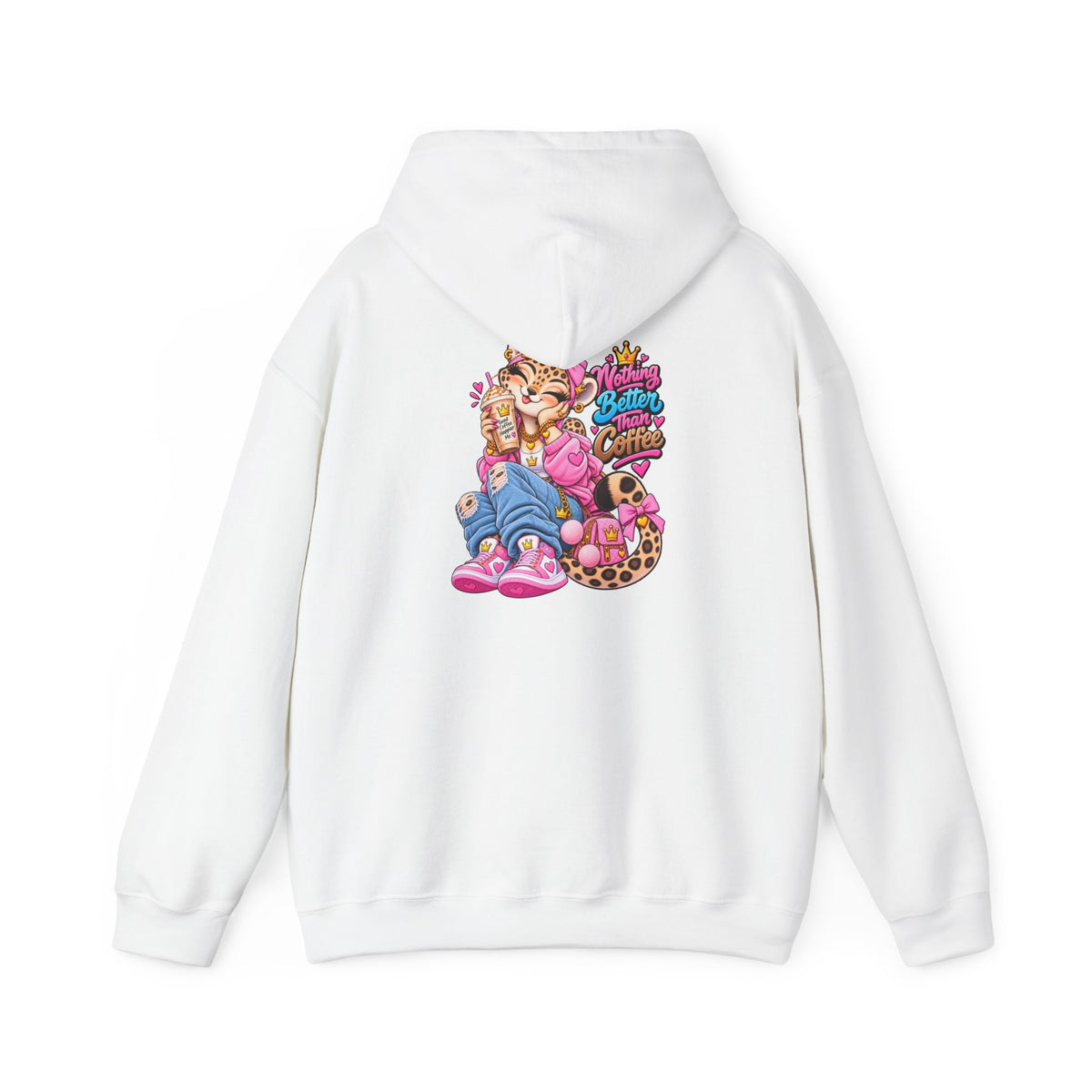 Lara Leopard Coffee Graphic Hoodie