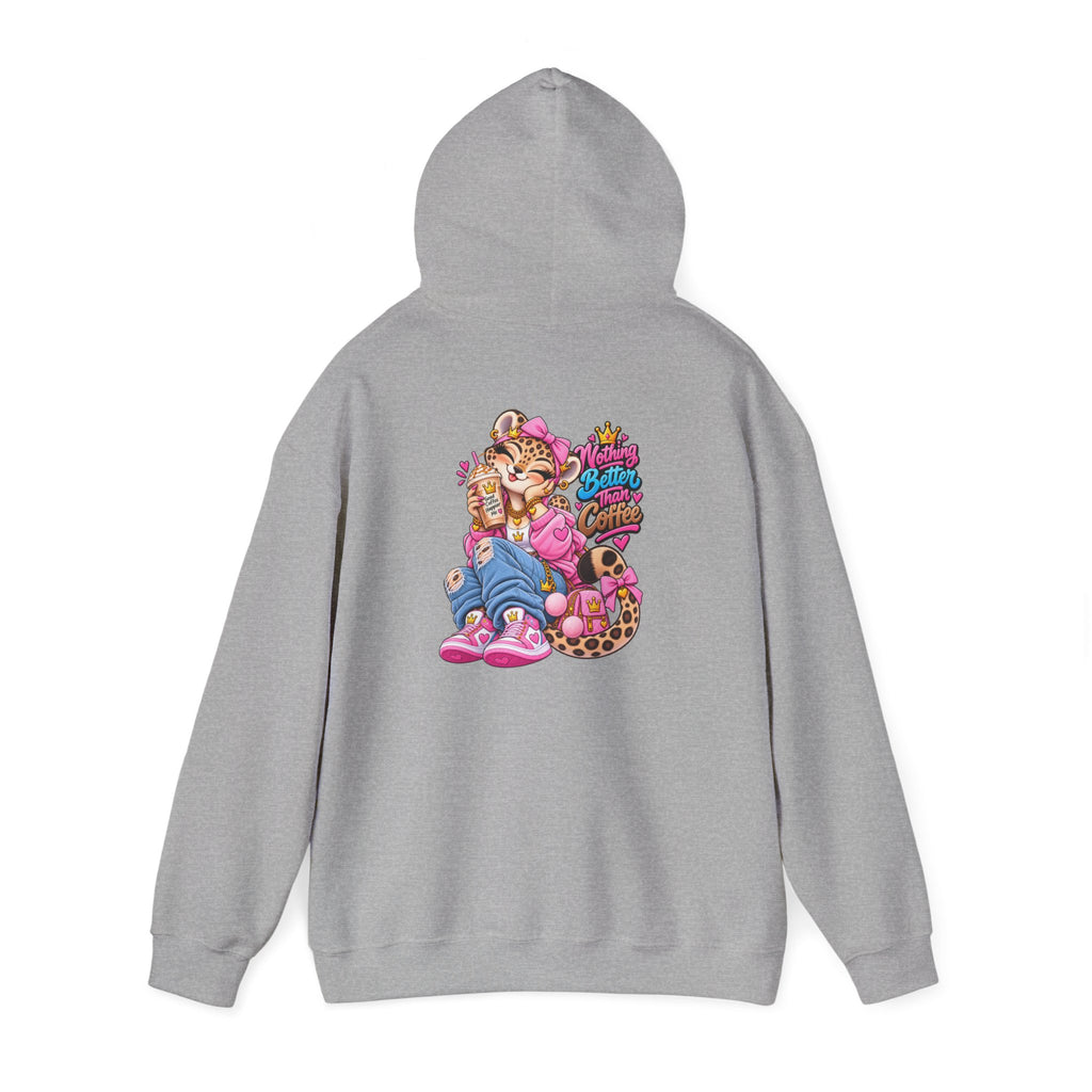 Lara Leopard Coffee Graphic Hoodie