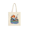 'Unbothered' Fishing Zenzo Capybara Cotton Canvas Tote
