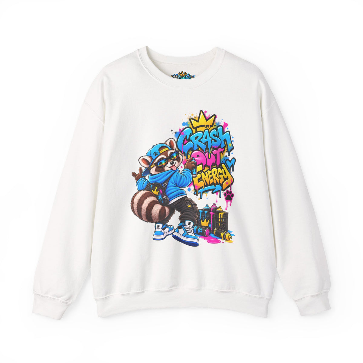 Crash Out Energy Crewneck Sweatshirt — Urban Raccoon Streetwear