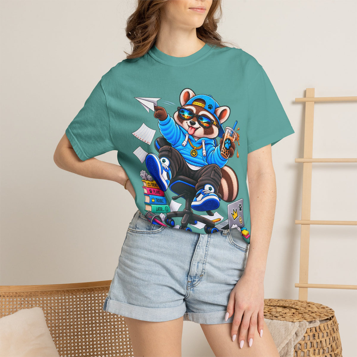 Mischievous Remy Raccoon Graphic T-Shirt