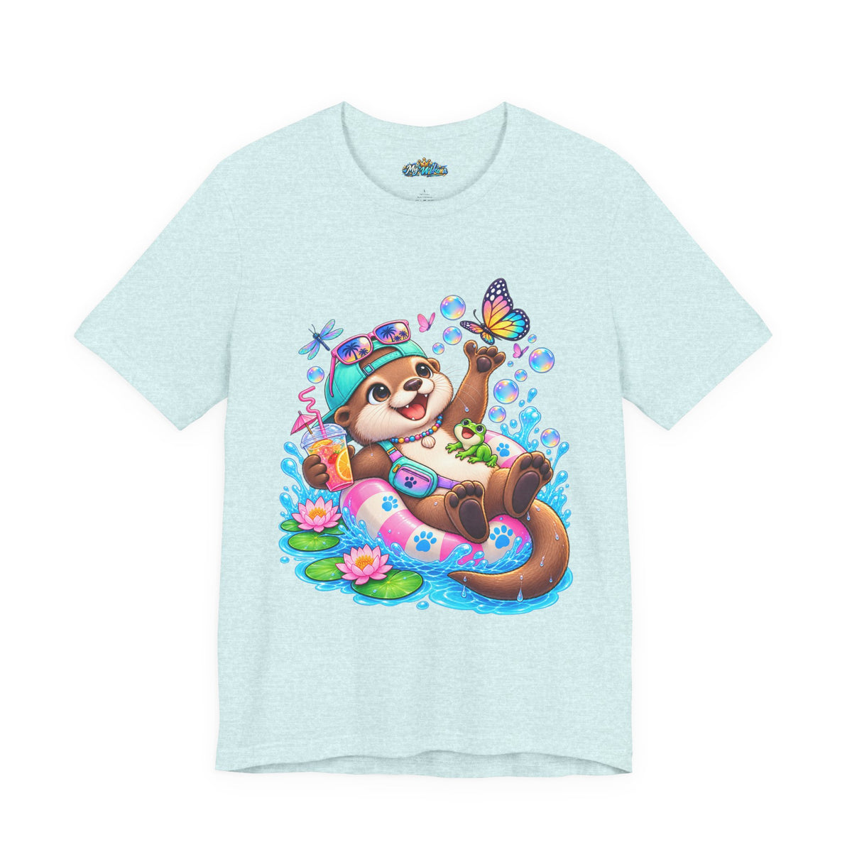 Otter Floatie T-Shirt — Cute Summer Otter with Butterfly Tee