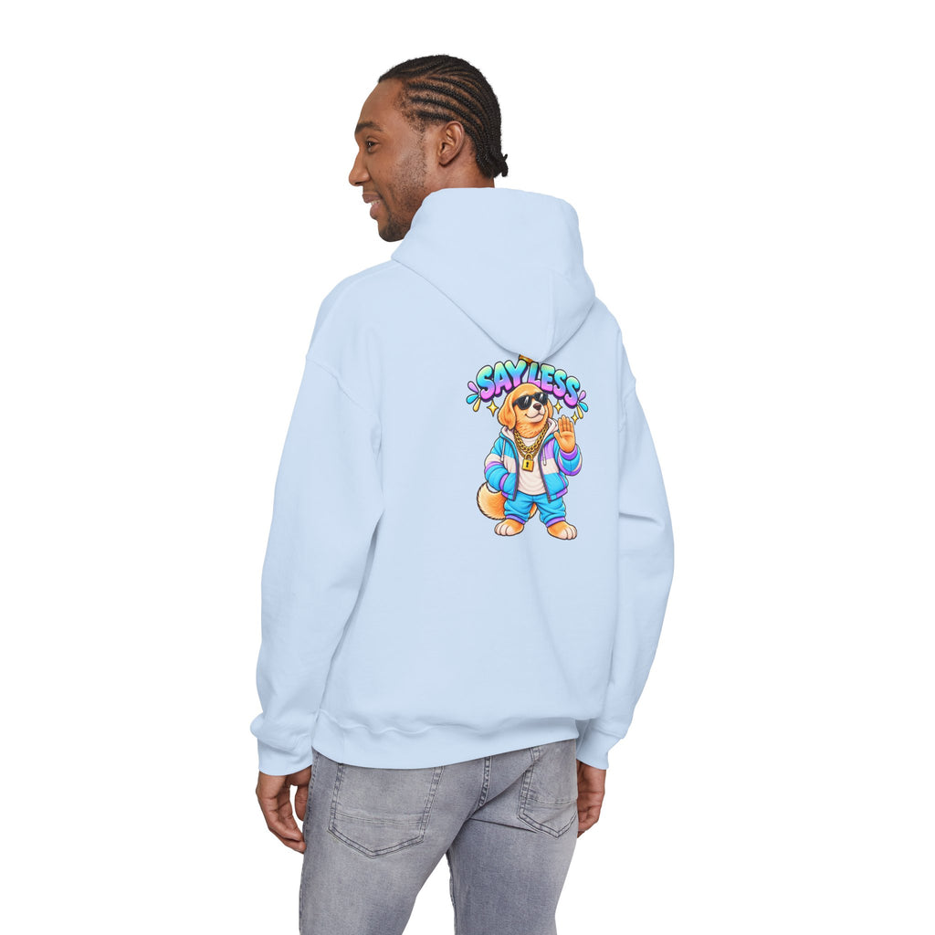 Say Less Golden Retriever Hoodie — Retro Cartoon Streetwear Pullover