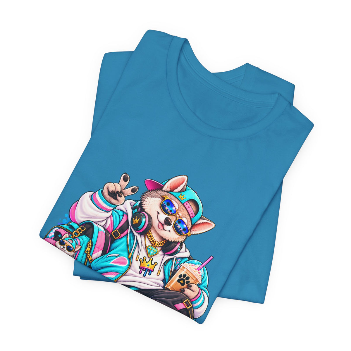 So Goated Husky with Drip T‑Shirt — Retro Skate Dog Graphic Tee