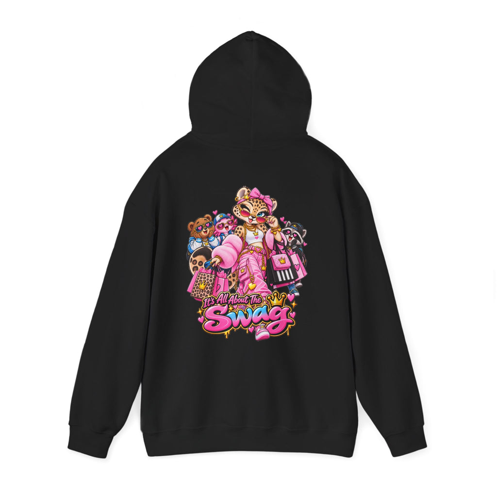Pink Leopard Swag Hoodie — Cute Kawaii Animal Graphic Pullover