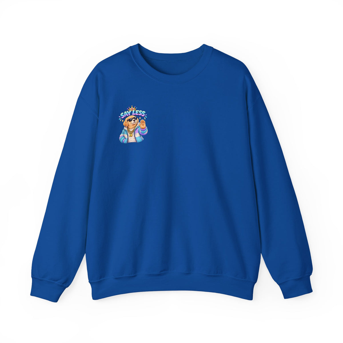 Crewneck Sweatshirt - Colorful Girl with Flower Crown Graphic