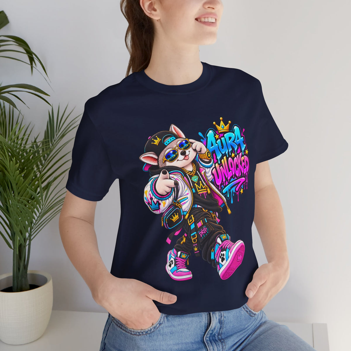 Jynx Alaskan Husky — "Aura Unlocked" Streetwear Graphic Tee