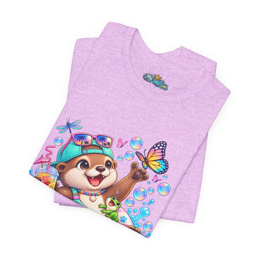 Otter Floatie T-Shirt — Cute Summer Otter with Butterfly Tee