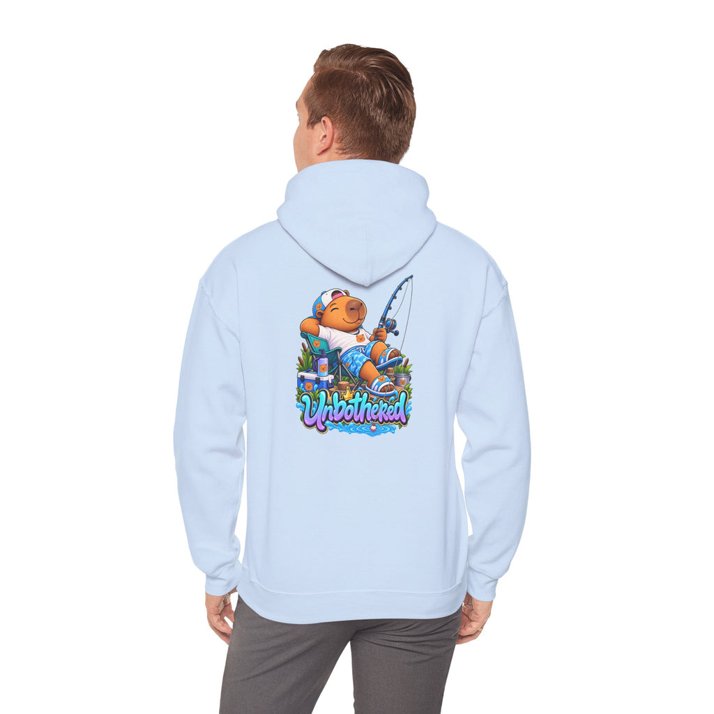 Relaxing Unbothered Capybara Hoodie – Chill Vibes Graphic Sweatshirt
