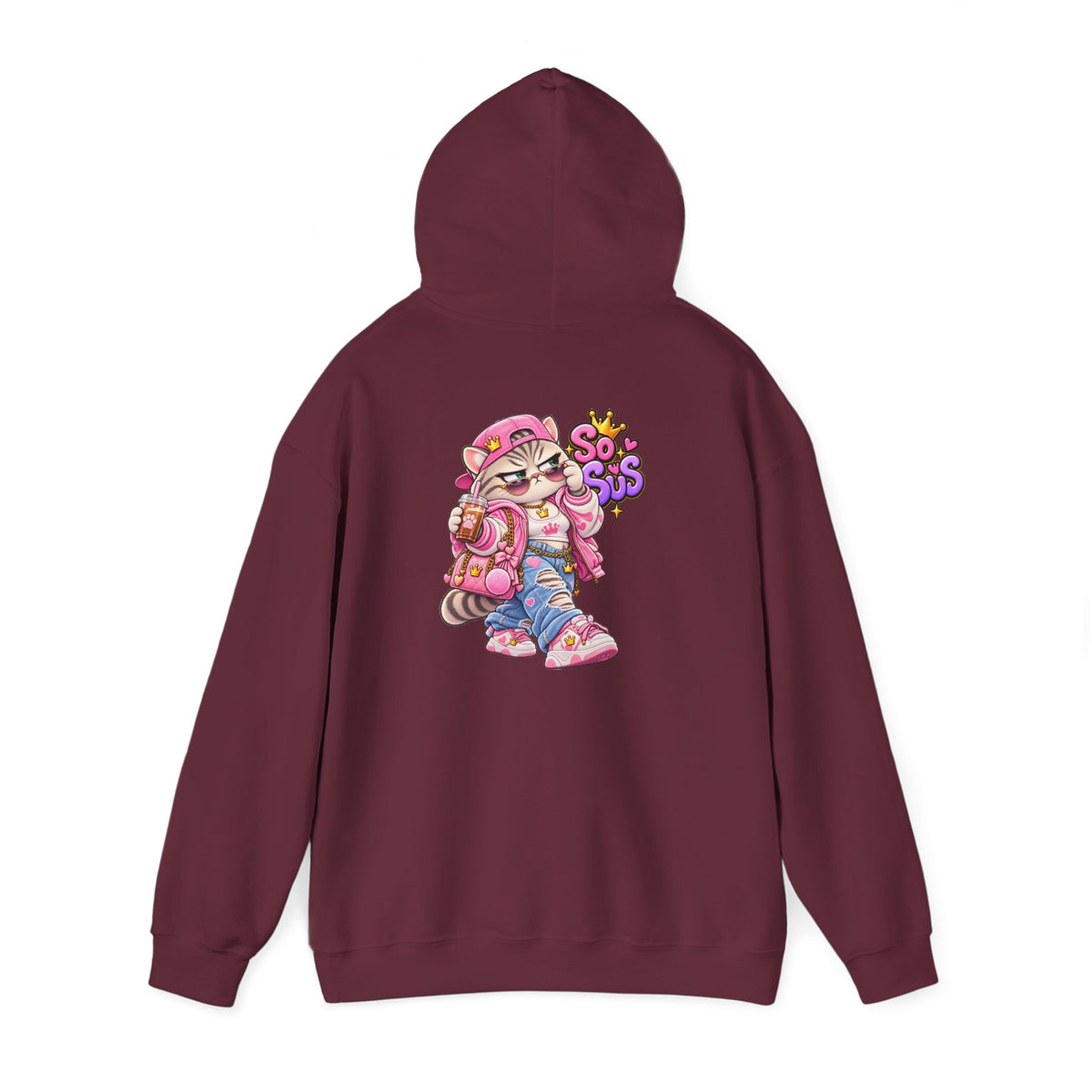 Kawaii So Sus Cat Hoodie – Cute Anime Streetwear Sweatshirt