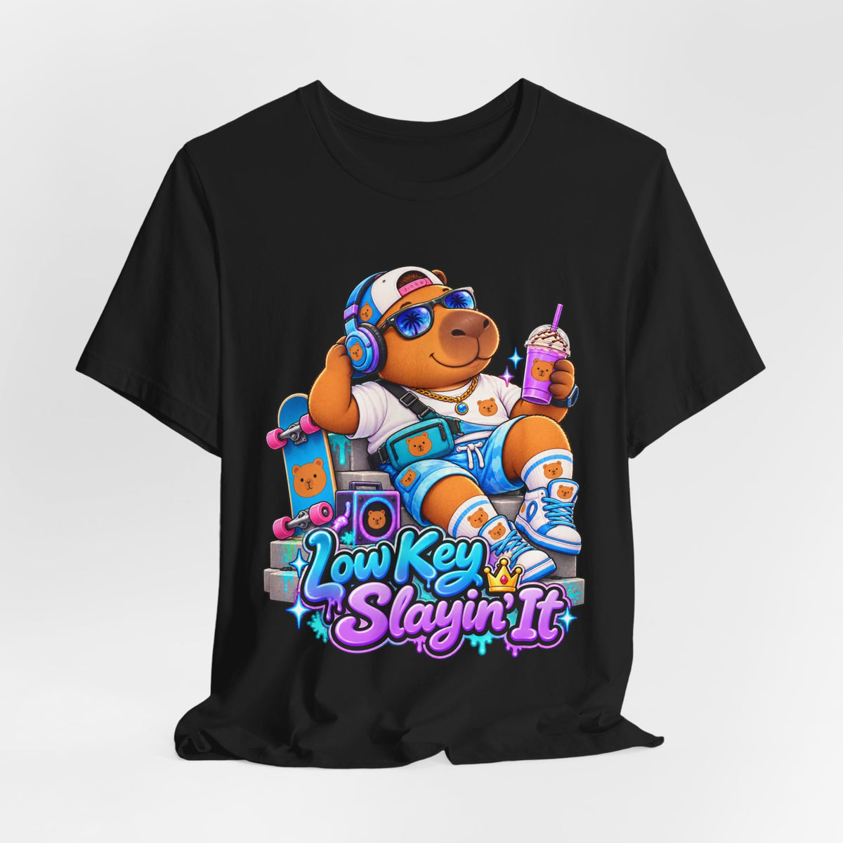 Low Key Slayin' It Capybara T-Shirt