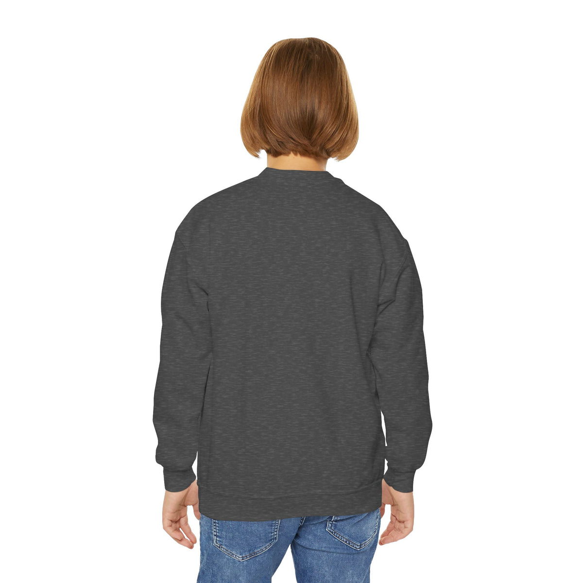 Youth Crewneck Sweatshirt — Cute Cat 'So Sus' Streetwear Graphic