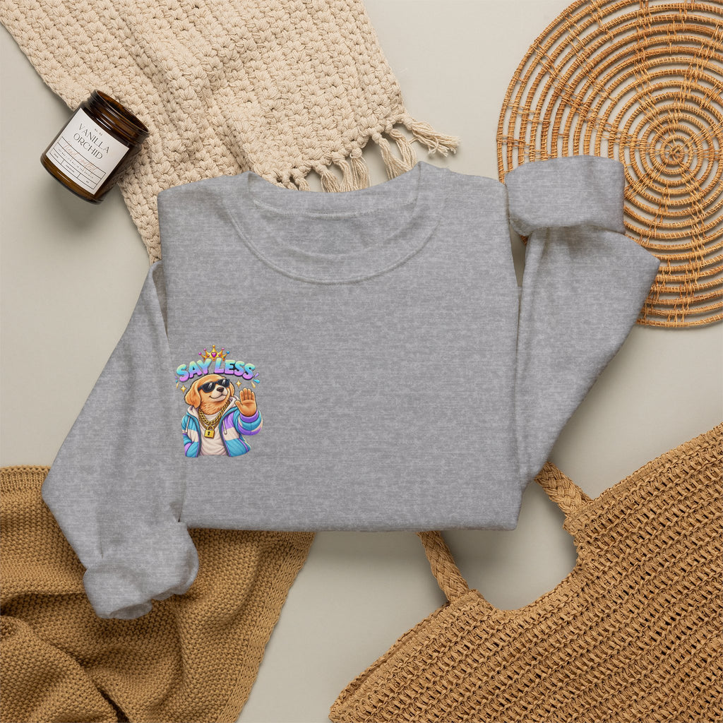Crewneck Sweatshirt - Colorful Girl with Flower Crown Graphic
