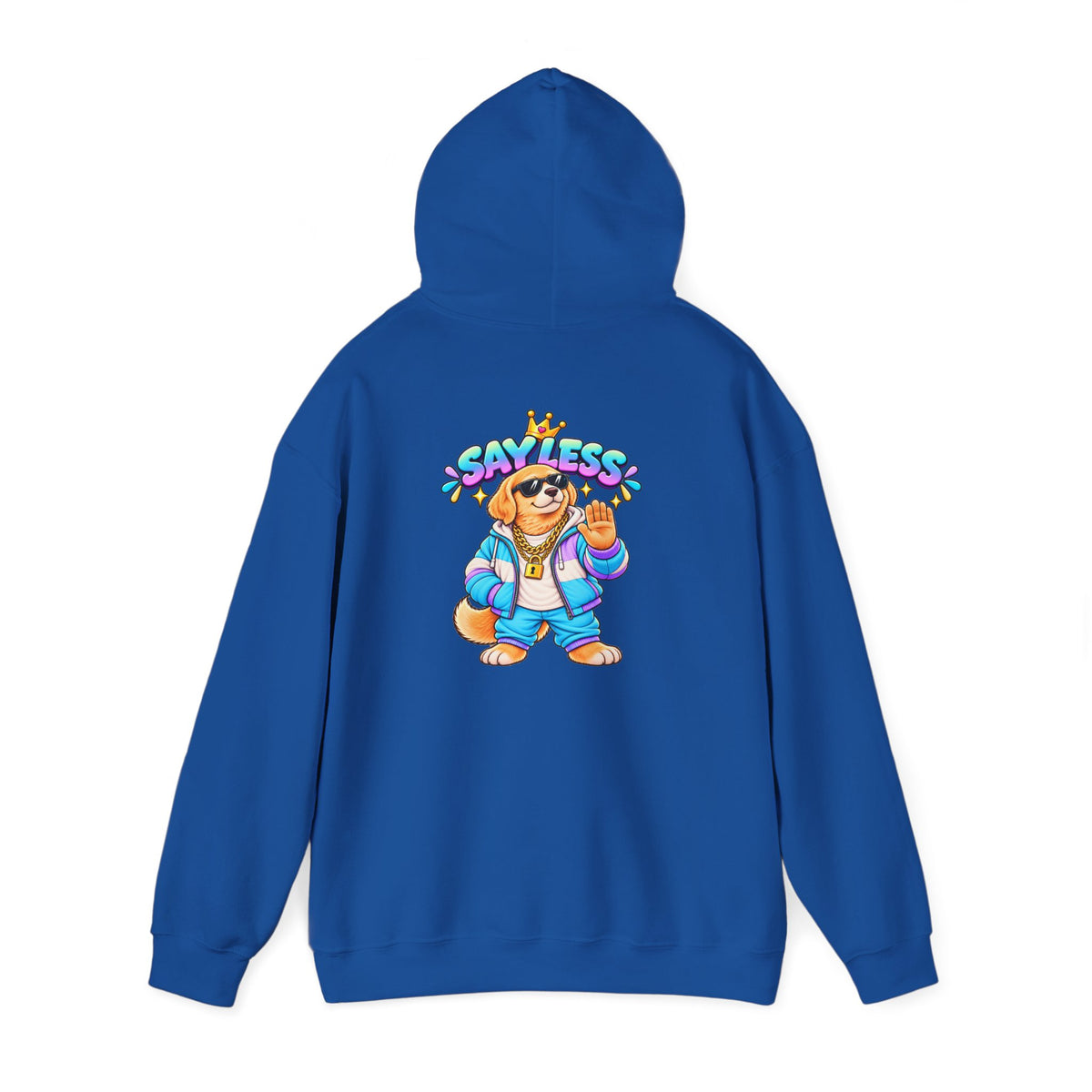 Say Less Golden Retriever Hoodie — Retro Cartoon Streetwear Pullover