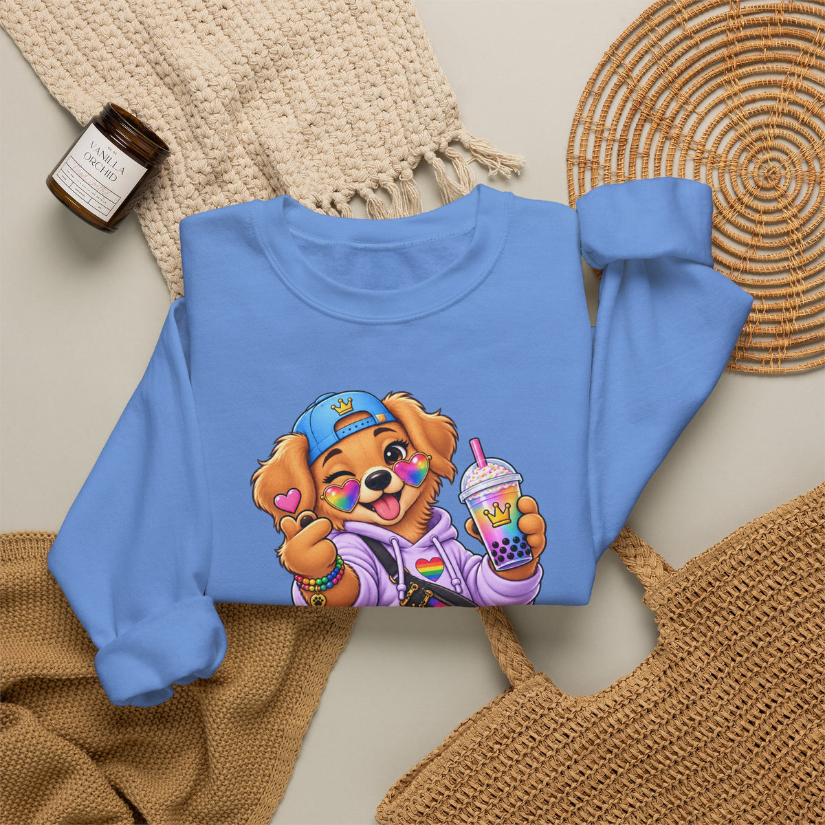Cute Big Personality Hip-Hop Dog Crewneck Sweatshirt