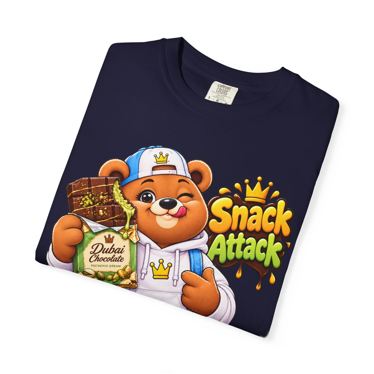 Snack Attack Bear T-Shirt — Cute Skateboarder Graphic Tee