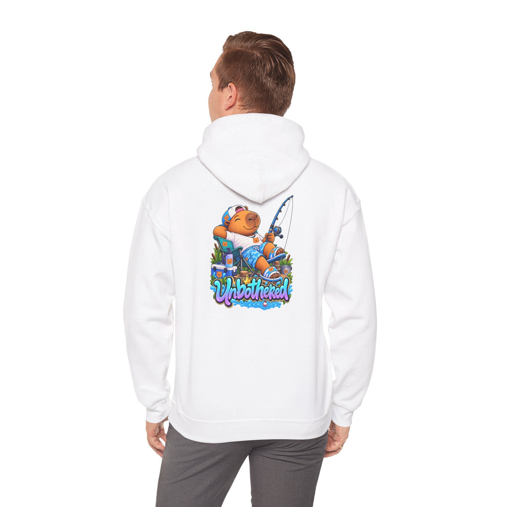 Relaxing Unbothered Capybara Hoodie – Chill Vibes Graphic Sweatshirt
