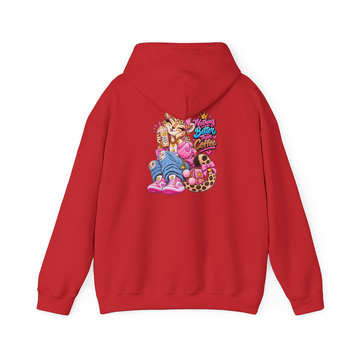 Lara Leopard Coffee Graphic Hoodie
