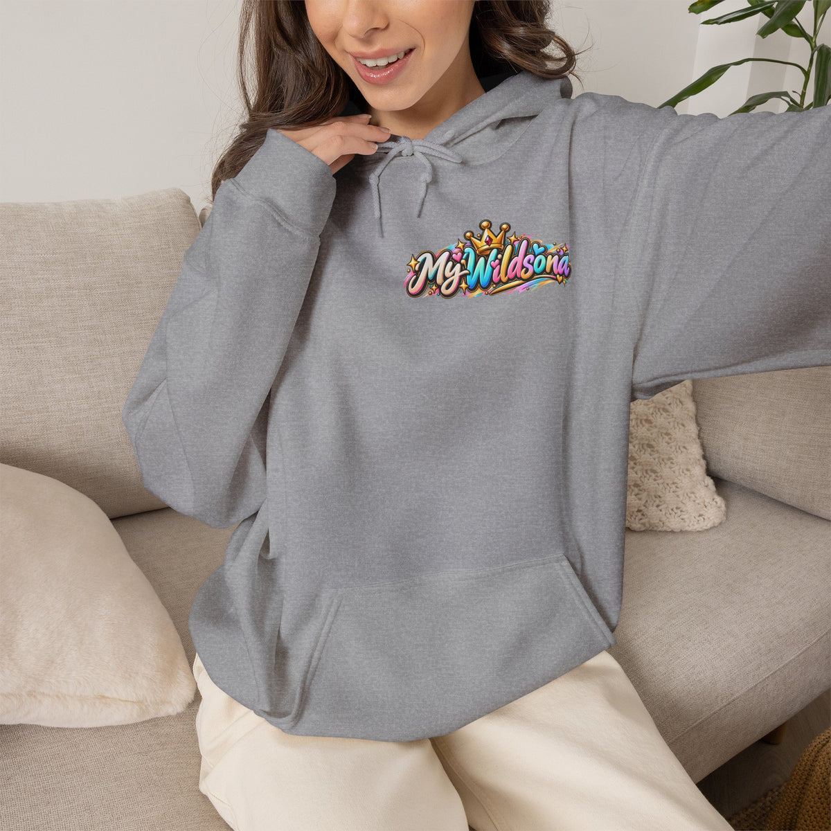 Hoodie — Colorful Big Personality Stay Iconic Pup Graphic