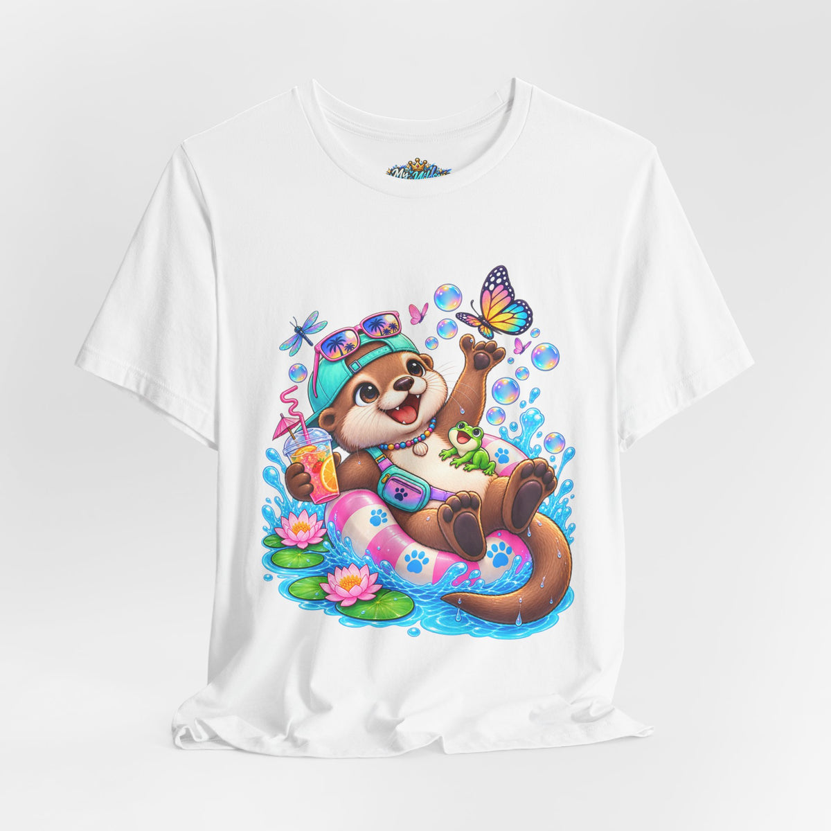 Otter Floatie T-Shirt — Cute Summer Otter with Butterfly Tee