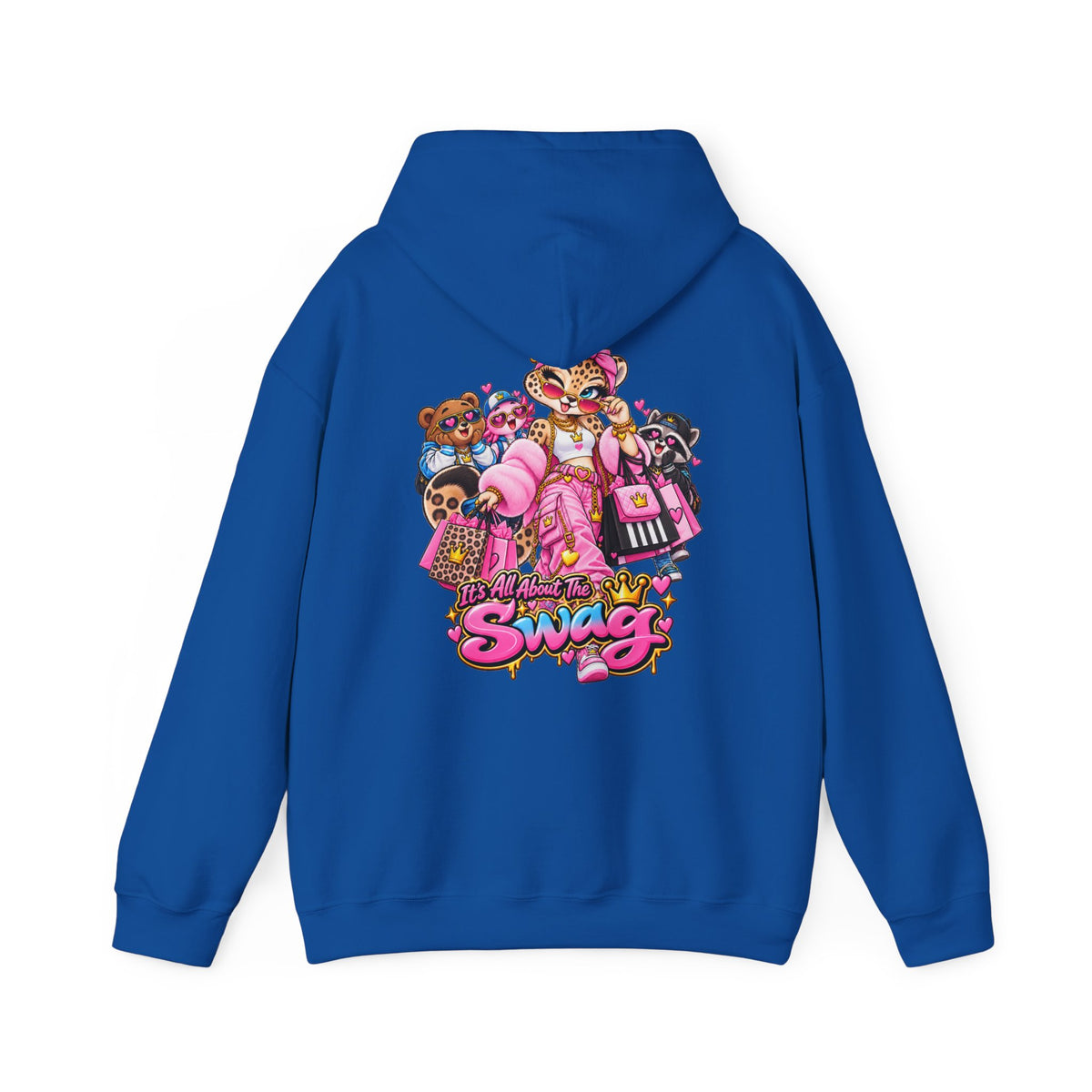 Pink Leopard Swag Hoodie — Cute Kawaii Animal Graphic Pullover