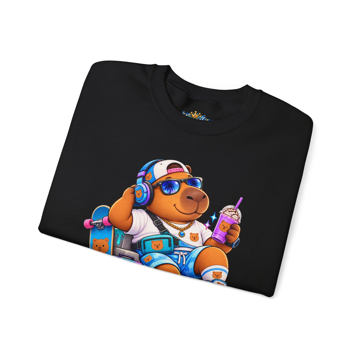 Sonny Capybara Graphic Sweatshirt — "Low Key Slayin' It"