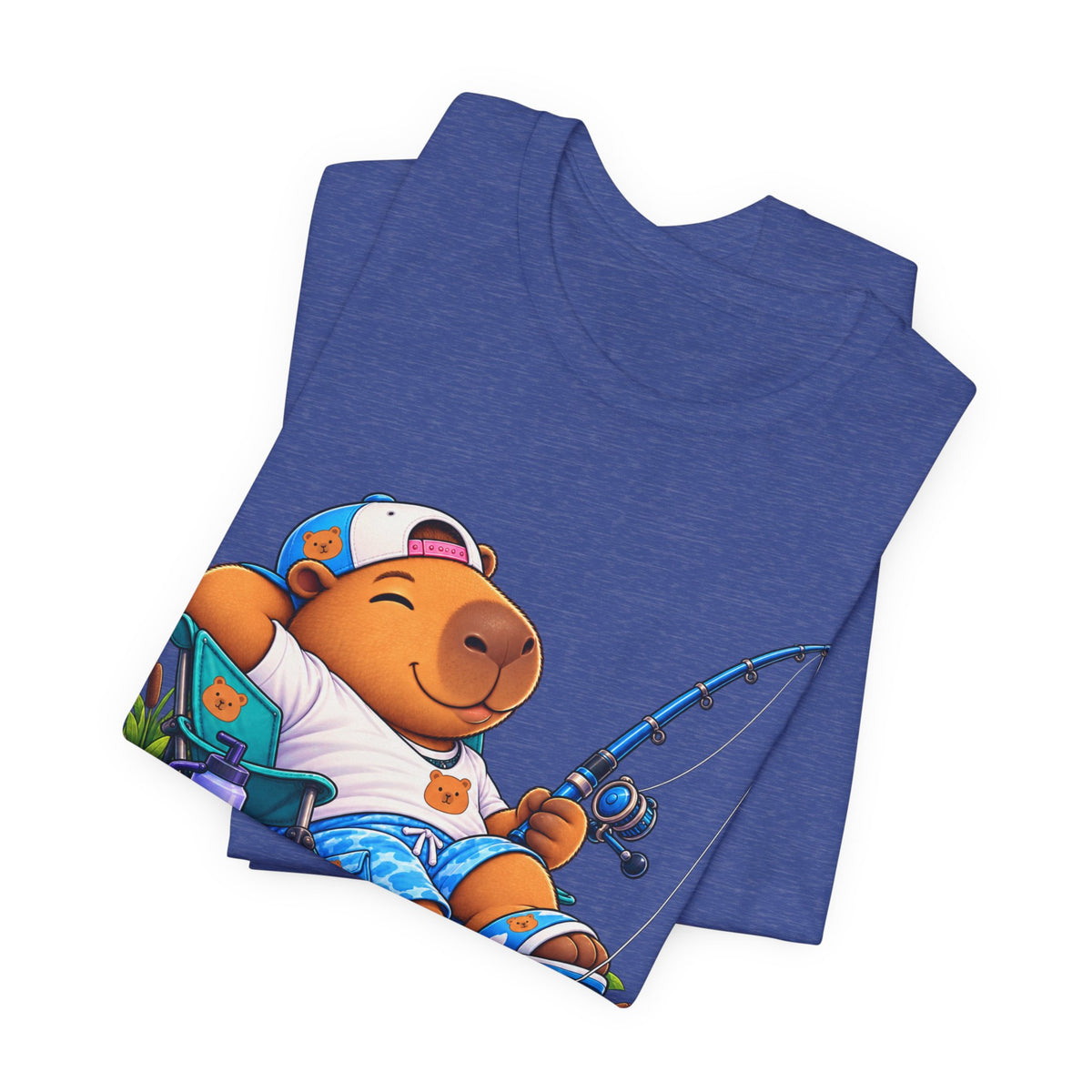 Unbothered Fishing Capybara Tee — Relaxed Vacation Vibes Graphic T-Shirt