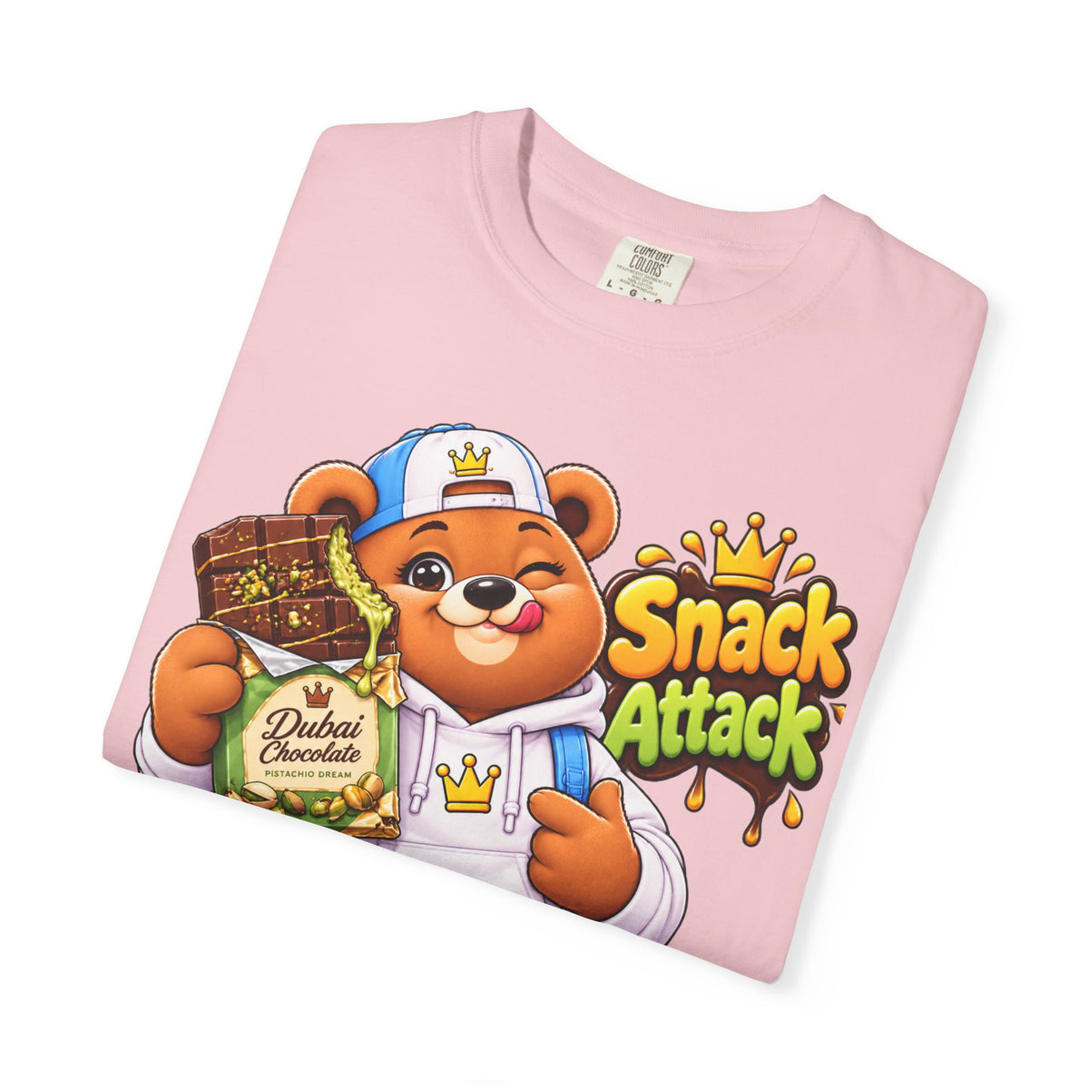 Snack Attack Bear T-Shirt — Cute Skateboarder Graphic Tee