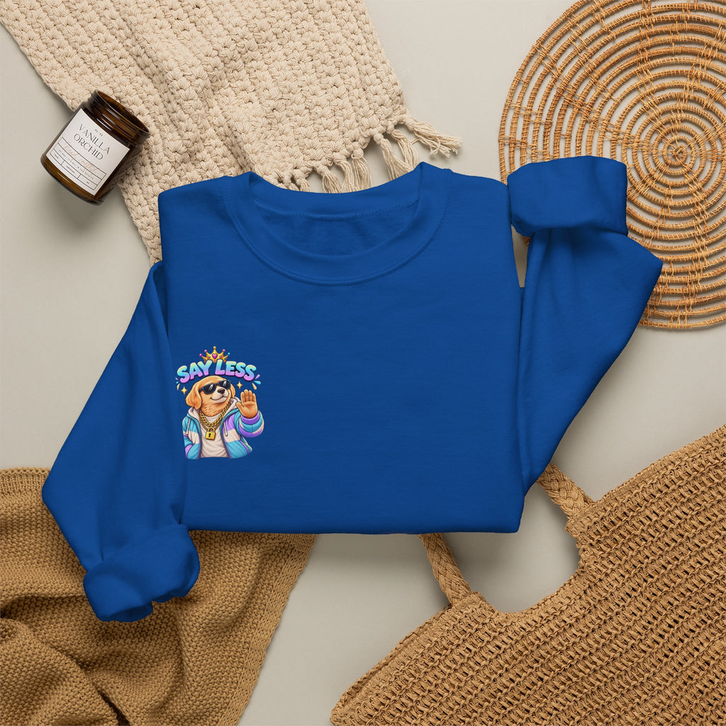Crewneck Sweatshirt - Colorful Girl with Flower Crown Graphic