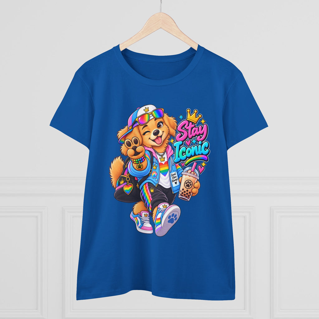 Stay Iconic Dog Graphic Tee — Cute Retro Teddy Bear Design