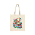 Charlie the Otter — Summer Beach Day Canvas Tote