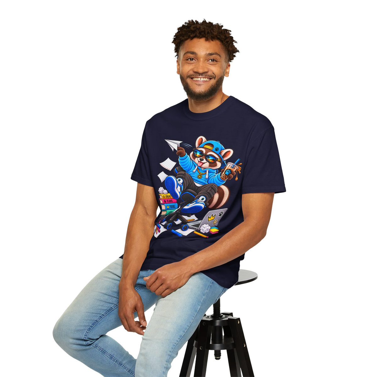 Mischievous Remy Raccoon Graphic T-Shirt