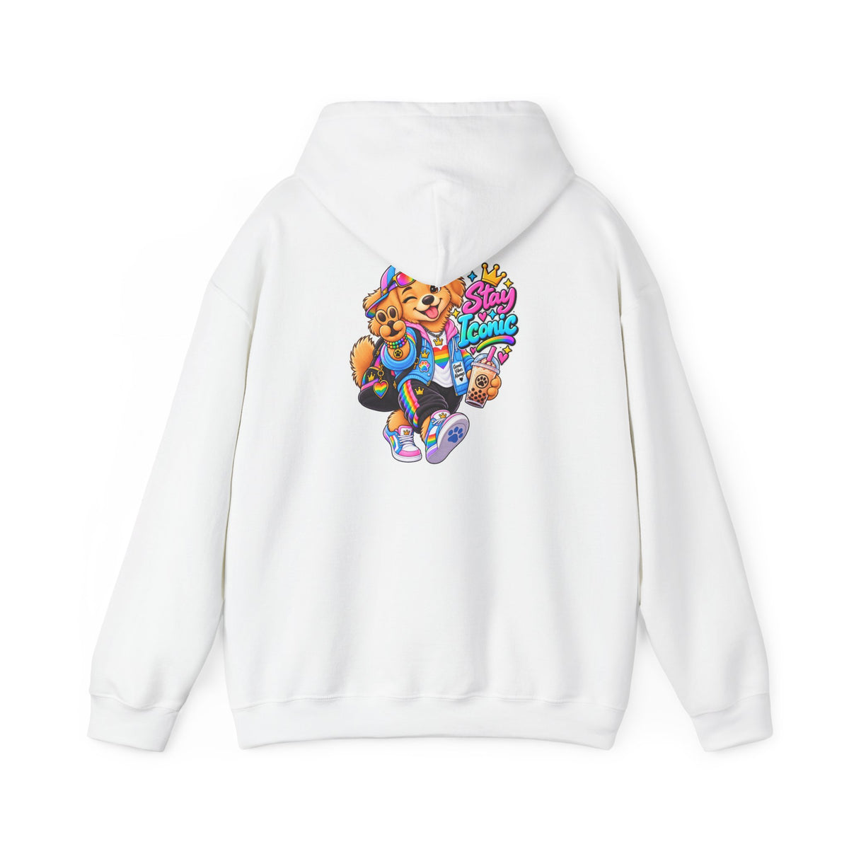 Hoodie — Colorful Big Personality Stay Iconic Pup Graphic