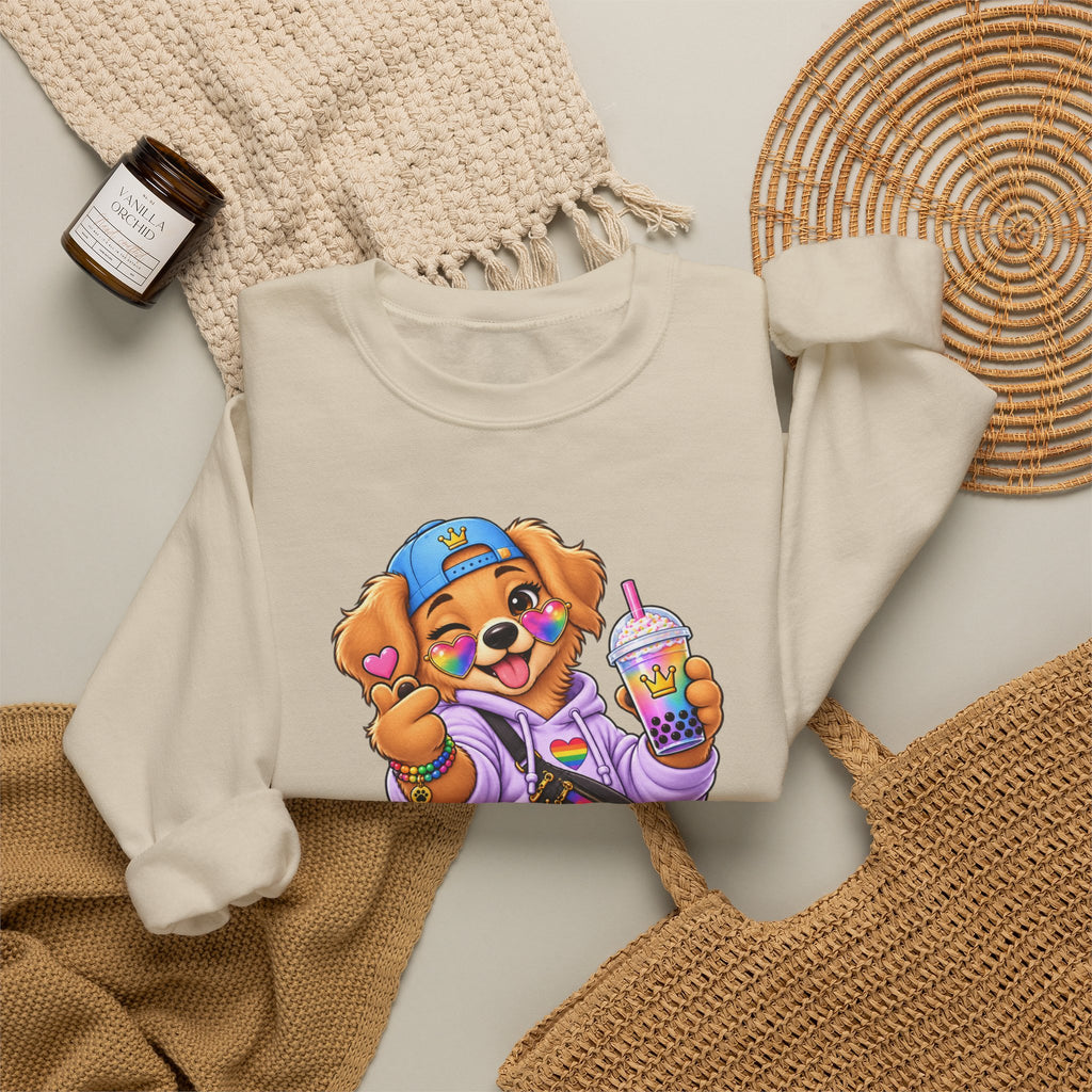Cute Big Personality Hip-Hop Dog Crewneck Sweatshirt